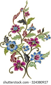 Batik Design with flower.