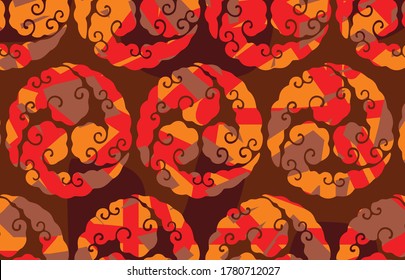 Batik design motifs, by composing the basic elements of Chinese motifs