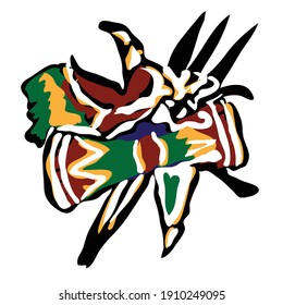 
batik drums and arrows with fresh and beautiful colors from Papua