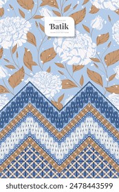 batik floral pattern background 2