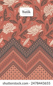 batik floral pattern background 6