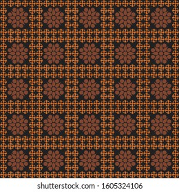 Batik Flower Background Frame Template