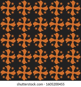 Batik Flower Background Template Frame