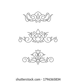 
Batik flower frame ornament set