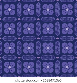 Batik Flower Pattern Indonesia Javanese Ornament Ethnic Fabric Culture Vintage floral