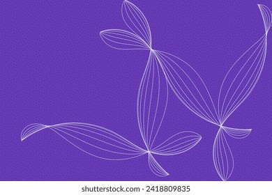 batik flower petal motif with white stripe color and deep purple background with small black dots textures.