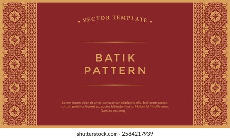 Batik Frame Background Vector Template