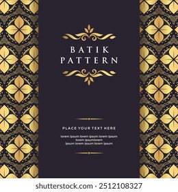 batik frame border vintage Vector ornament invitation greeting card template