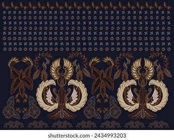 Batik Garuda Jawa Indonesien Vektor-Illustration traditionell