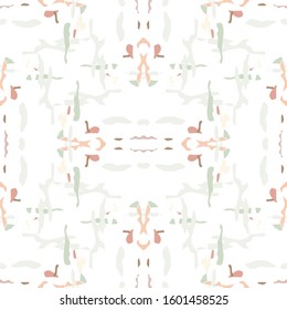 Batik, Hand Drawn. Paint Texture Seamless Pattern. Tribal Texture. Hand Drawn Painted. Brown Ochre Tribal Old Summer Wallpaper  Natural Woven Shibori Texture.
