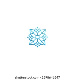 batik illusion line design icon vector