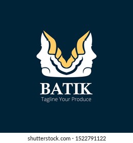 batik indonesia jawa logo template