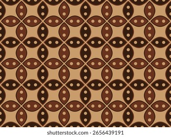 Patrón de Indonesia Batik Etnia Tradicional Moderno Textil Sin Costuras Clásico Moda Real Asia Arte