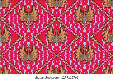 Batik Indonesian: is a technique of wax-resist dyeing applied to whole cloth, or cloth made using this technique originated from Indonesia.