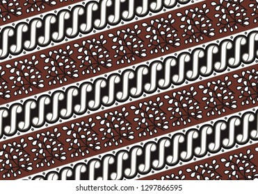 Batik Indonesian: is a technique of wax-resist dyeing applied to whole cloth, Javanese Batik Seamless Pattern
