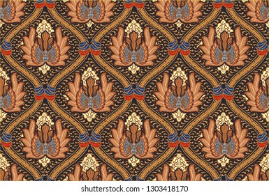 Batik Indonesian: is a technique of wax-resist dyeing applied to whole cloth, or cloth made using this technique originated from Indonesia.