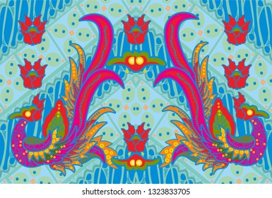Batik Indonesian: is a technique of wax-resist dyeing applied to whole cloth, or cloth made using this technique originated from Indonesia.