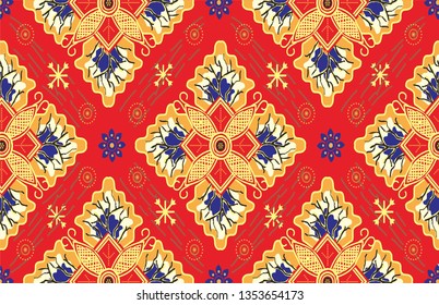 Batik Indonesian Technique Waxresist Dyeing Applied Stock Vector ...