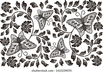 Batik Indonesian: is a technique of wax-resist dyeing applied to whole cloth, or cloth made using this technique originated from Indonesia.