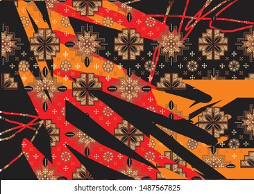 Batik Indonesian: is a technique of wax-resist dyeing applied to whole cloth, or cloth made using this technique originated from Indonesia.