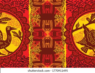 Batik Indonesian: is a technique of wax-resist dyeing applied to whole cloth, or cloth made using this technique originated from Indonesia.
