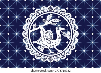 Batik Indonesian: is a technique of wax-resist dyeing applied to whole cloth, or cloth made using this technique originated from Indonesia.