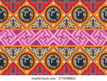 Batik Indonesian: is a technique of wax-resist dyeing applied to whole cloth, or cloth made using this technique originated from Indonesia.