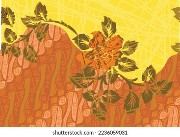 Batik Indonesian: is a technique of wax-resist dyeing applied to whole cloth, or cloth made using this technique originated from Indonesia.