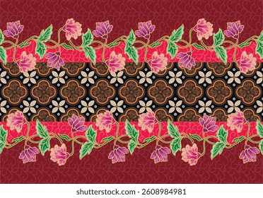 Batik Indonesian: is a technique of wax-resist dyeing applied to whole cloth, or cloth made using this technique originated from Indonesia.