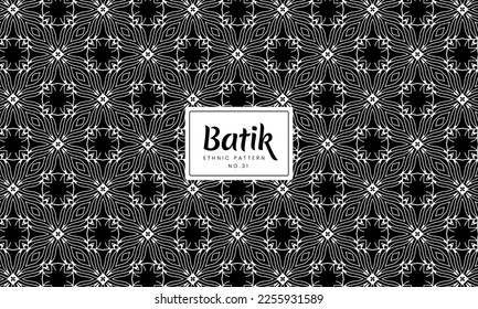 Batik Indonesian traditional decorative ethnic patterns Vector Background