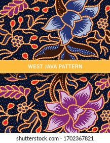 Batik jawa barat is a traditional pattern from indonesia for textile and background design svg
