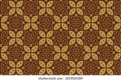 Batik Kawung, Javanese Batik Seamless Pattern, Batik design, repetition  modern pattern, background, decorative. Seamless Pattern. Vector, EPS 10