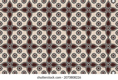 Batik Kawung, Javanese Batik Seamless Pattern, Batik design, repetition  modern pattern, background, decorative. Seamless Pattern. Vector, EPS 10