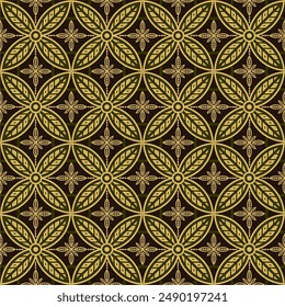 Batik Kawung, Javanese Batik Seamless Pattern, Batik design, repetition modern pattern, background, decorative. Seamless Patter