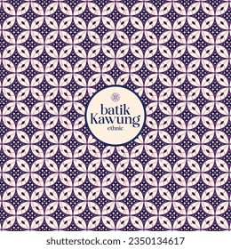 Batik Kawung Nahtloses Indonesien Muster Ornament floraler ethnischer Vektorflorenhintergrund