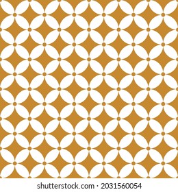 Batik Kawung Traditional Batik Pattern From Yogyakarta, Indonesia. Javanese Seamless Pattern Vector