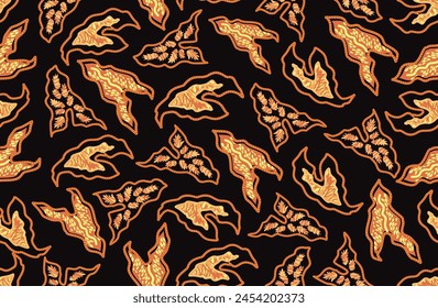 Batik, leaf motif with several motif combinations and developments, which is very beautiful