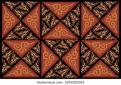Batik, leaf motif with several motif combinations and developments, which is very beautiful