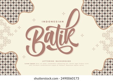 batik lettering background vector design