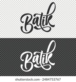 batik lettering clipart element design