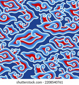 Batik mega mendung pattern background