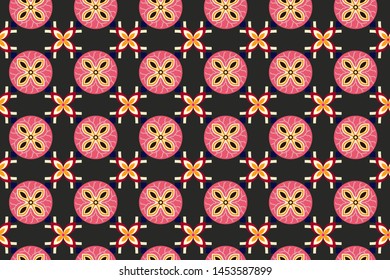 Batik Modern with seamless pattern. Seamless Pattern for Wallpaper, Textile, Packaging, Printing, Cloth and Interior. Traditional ethnic ornament for your design. Eps 10
