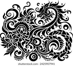 The batik motif design combines with the dragon into a luxurious combination, uniquely harmonious and elegant