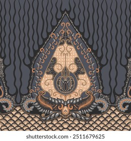 Batik Motiv Vektor Design aus Indonesien