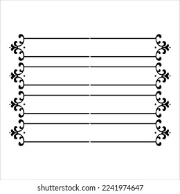 batik motif vintage frame. vintage batik motif frame vector isolated on white background. invitation batik frame