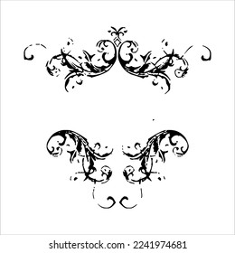 batik motif vintage frame. vintage batik motif frame vector isolated on white background. invitation batik frame