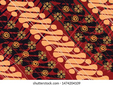 batik motifs, elegant, seamless patterns, fantasy flowers, natural wallpapers, abstract backgrounds, for fabrics, home decor, wrappers. - Vector.