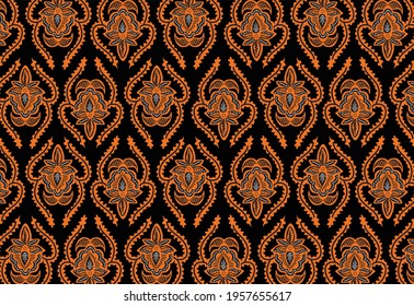 Batik motifs, typical of Indonesian Javanese with various development patterns, both color variations and elements, are exclusive. vector EPS 10