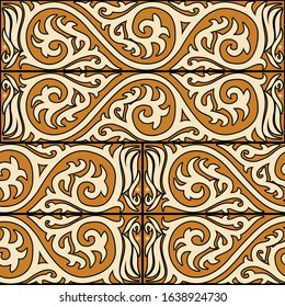 Batik from North Sumatera Vector seamless pattern 