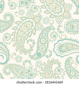 Oriental Seamless Paisley Pattern Floral Wallpaper Stock Vector ...